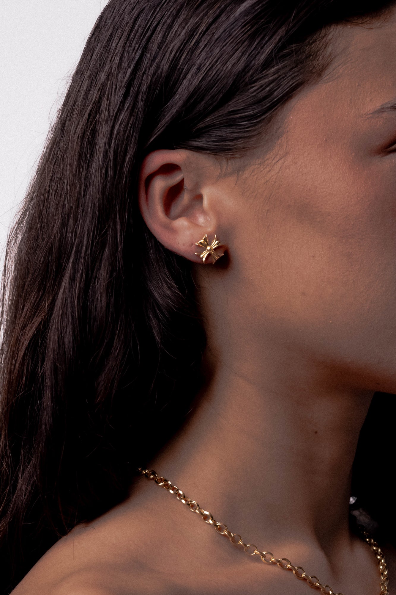 Cross Earrings — Gold, handcrafted in Spain
