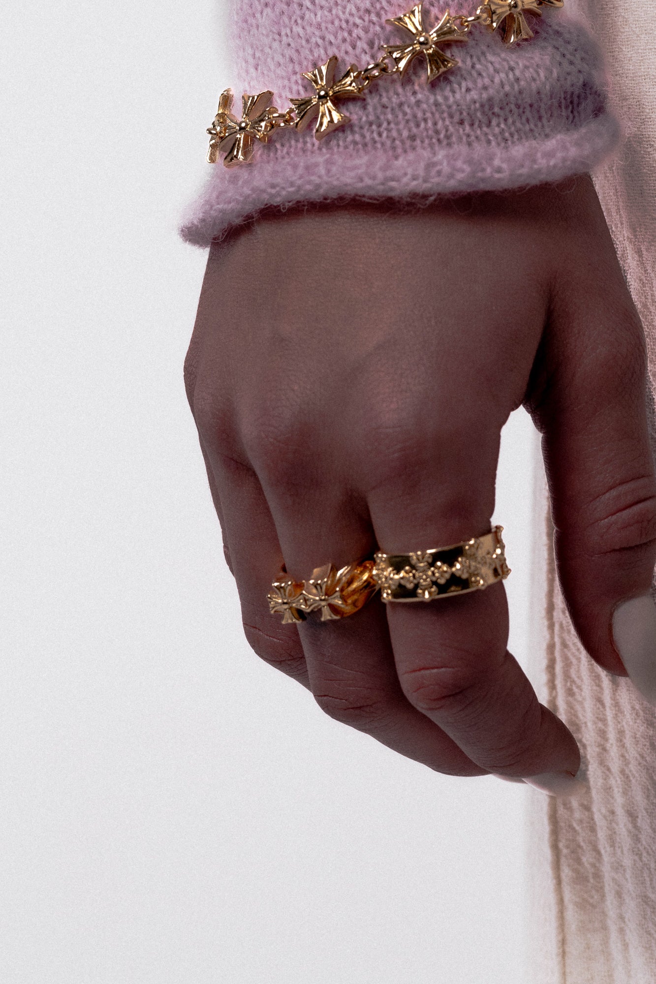 Double Cross Ring — Gold, handcrafted in Spain