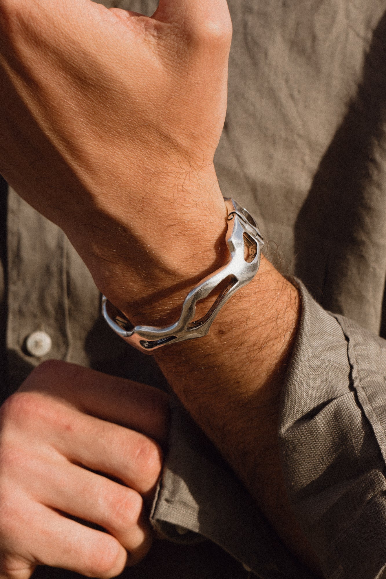 Lava Bracelet — Silver, handcrafted in Spain