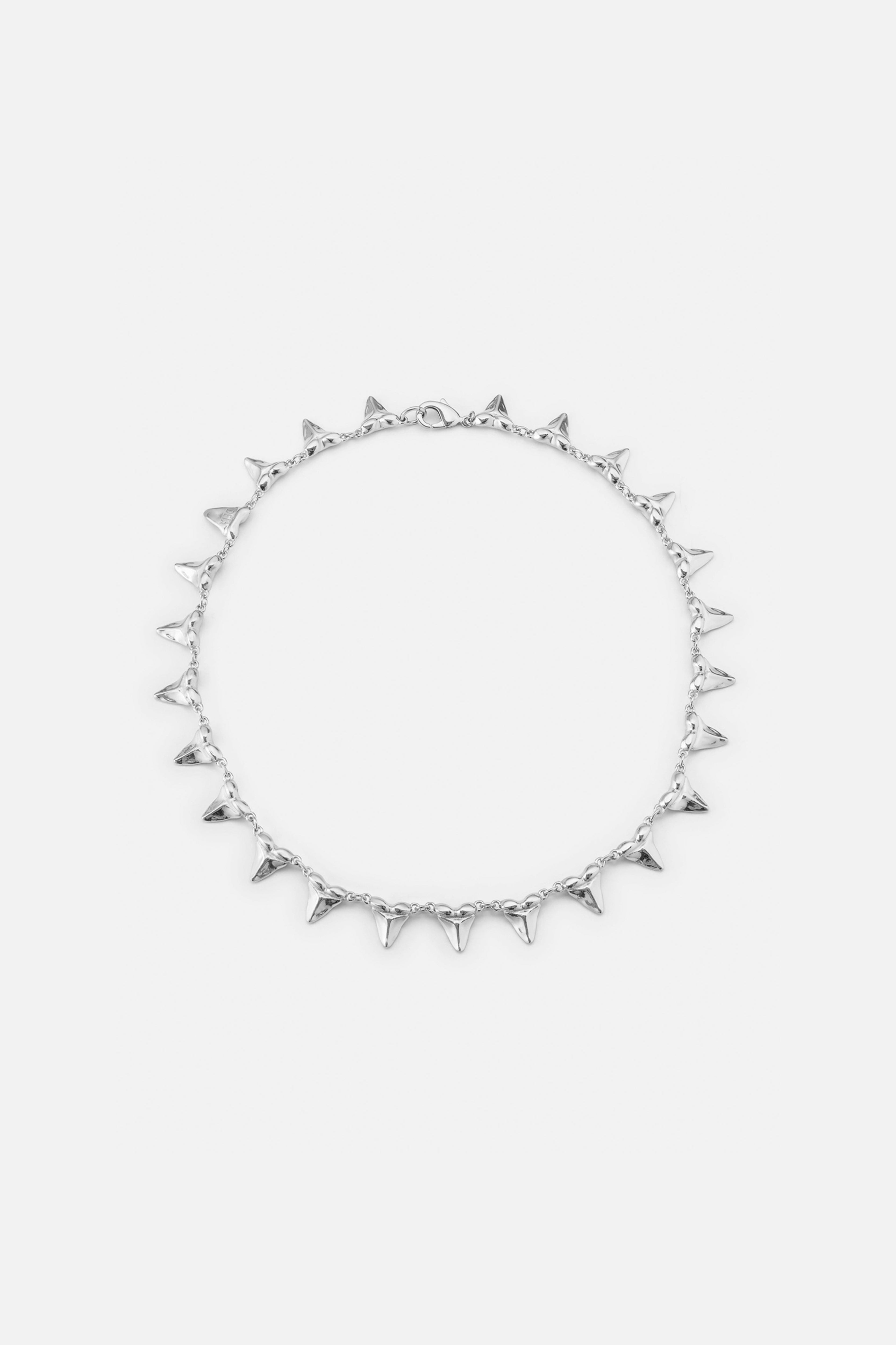 MAKO Silver Necklace — 925 silver shark tooth pendant, handcrafted in Spain