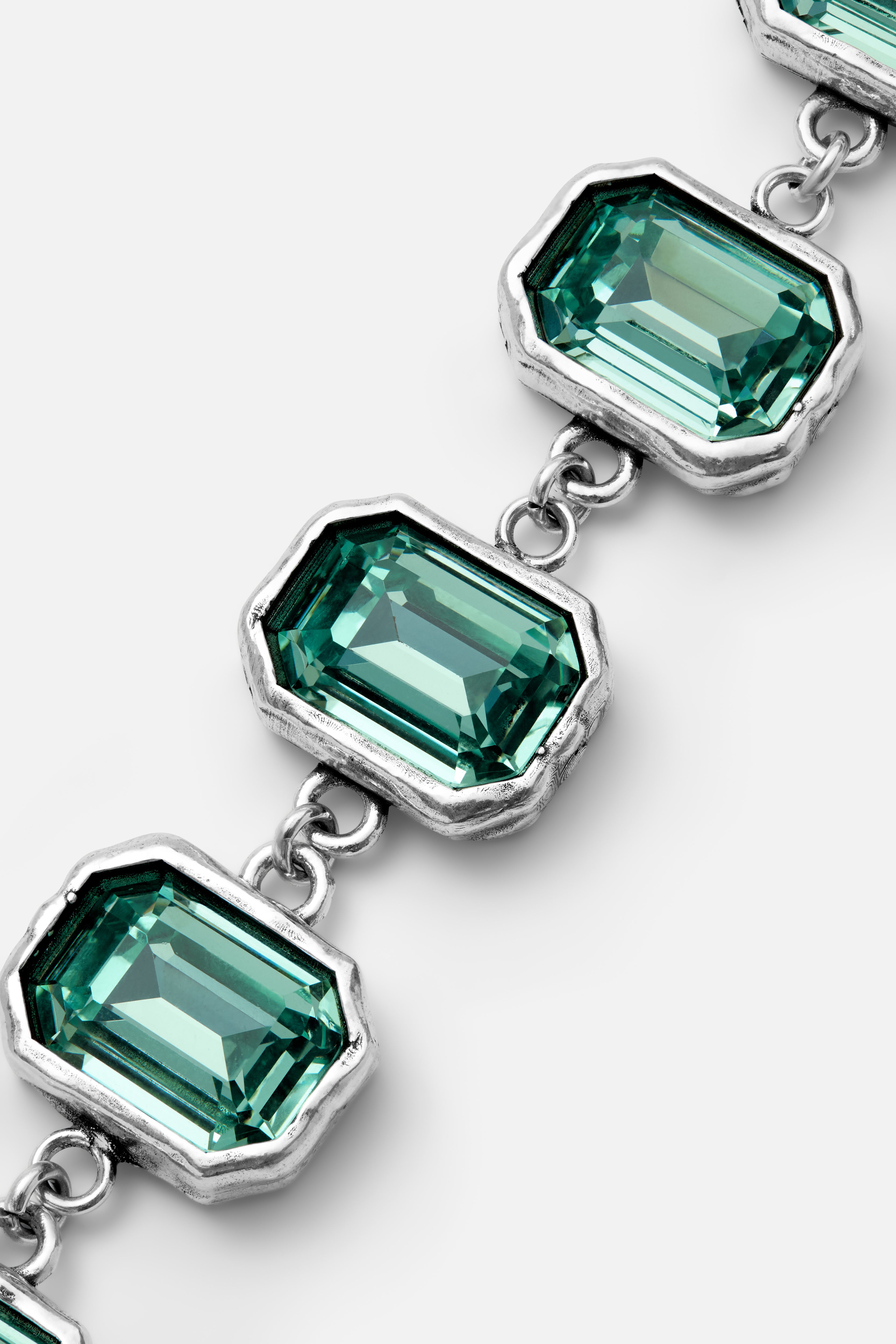 CAS DEIÀ SARDEGNA BRACELET, green stones, handcrafted silver bracelet