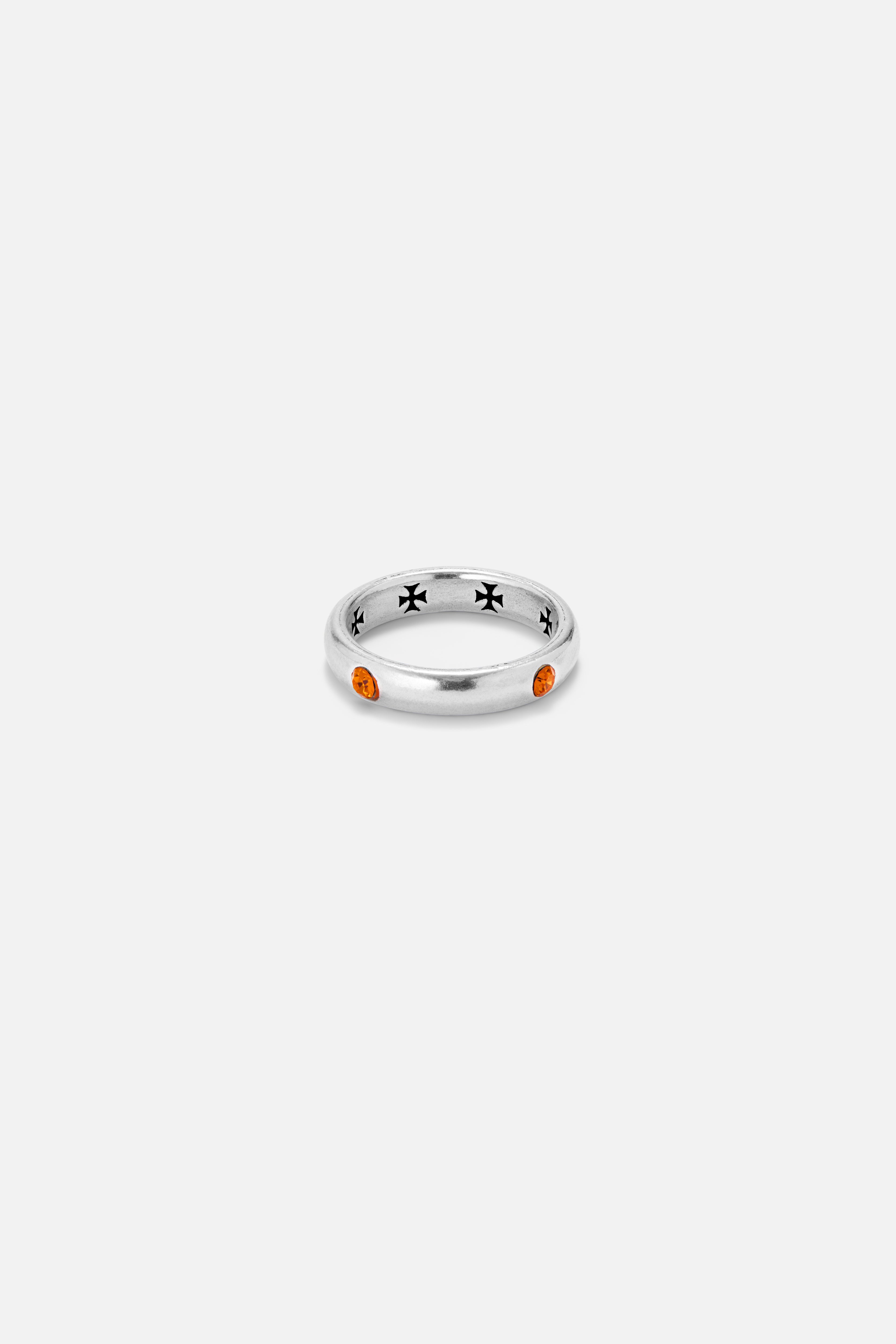 CAS DEIÀ VELA RING SUNSET ORANGE, handcrafted silver ring