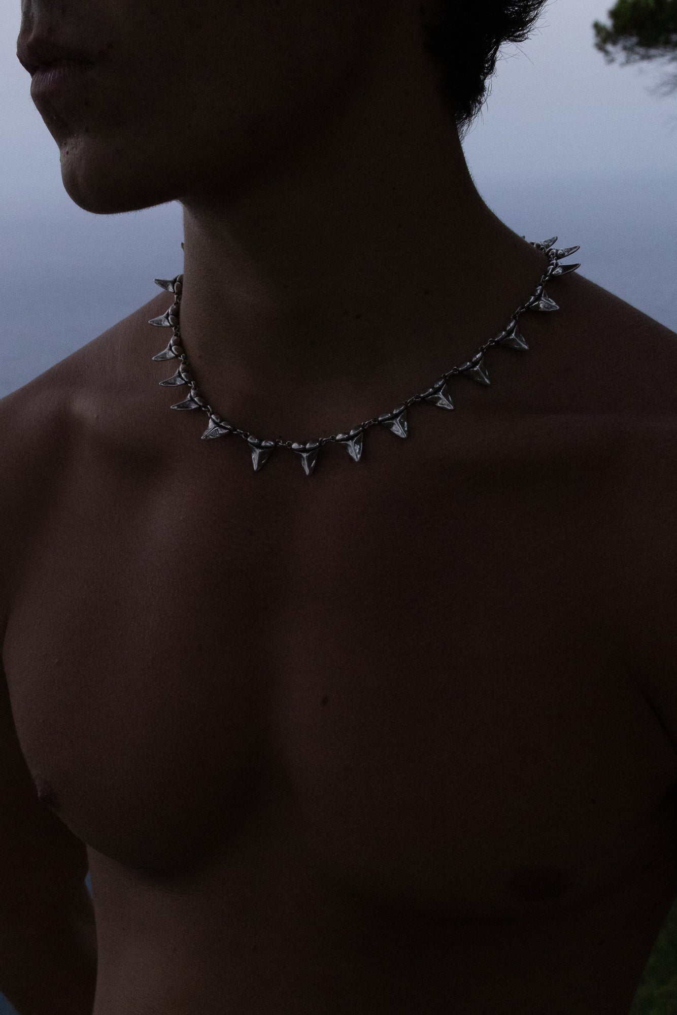 MAKO Silver Necklace — 925 silver shark tooth pendant, handcrafted in Spain