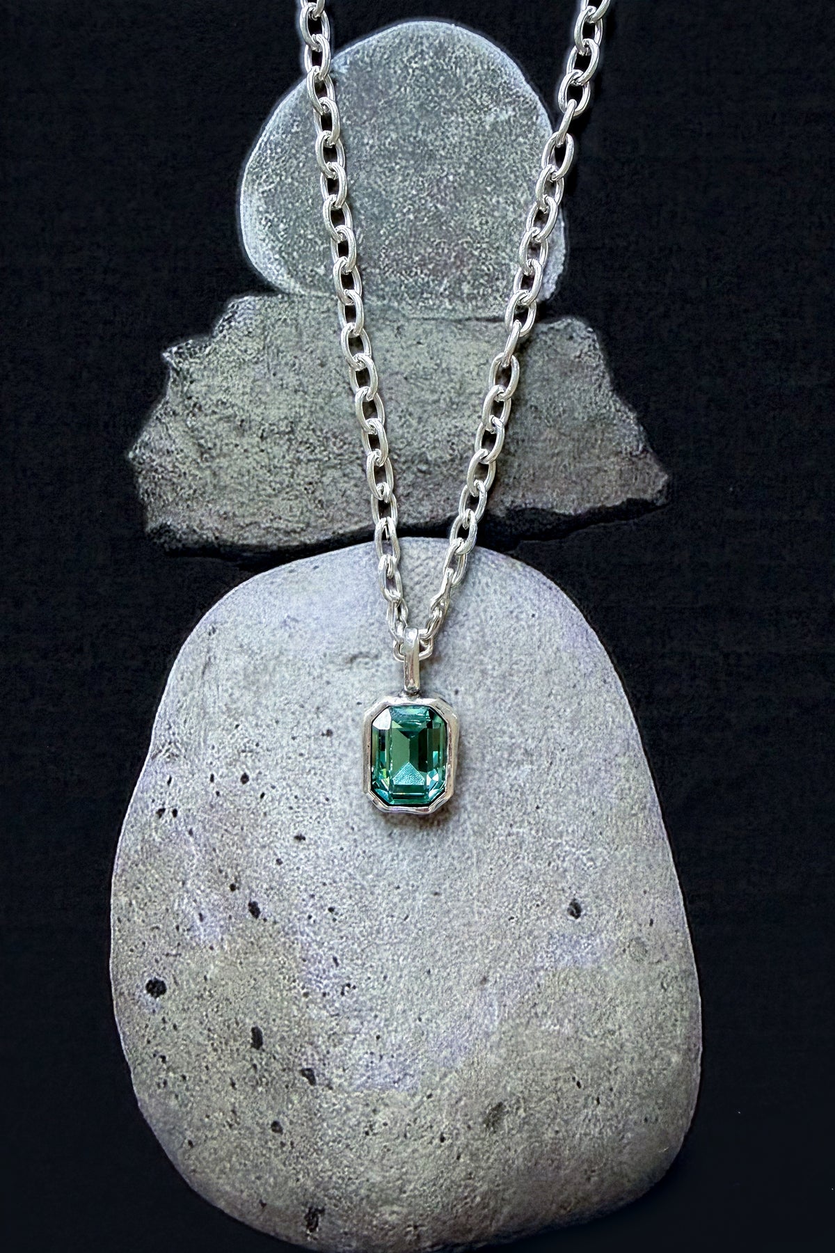 CAS DEIÀ CAPRI NECKLACE, handcrafted necklace with a silver finish
