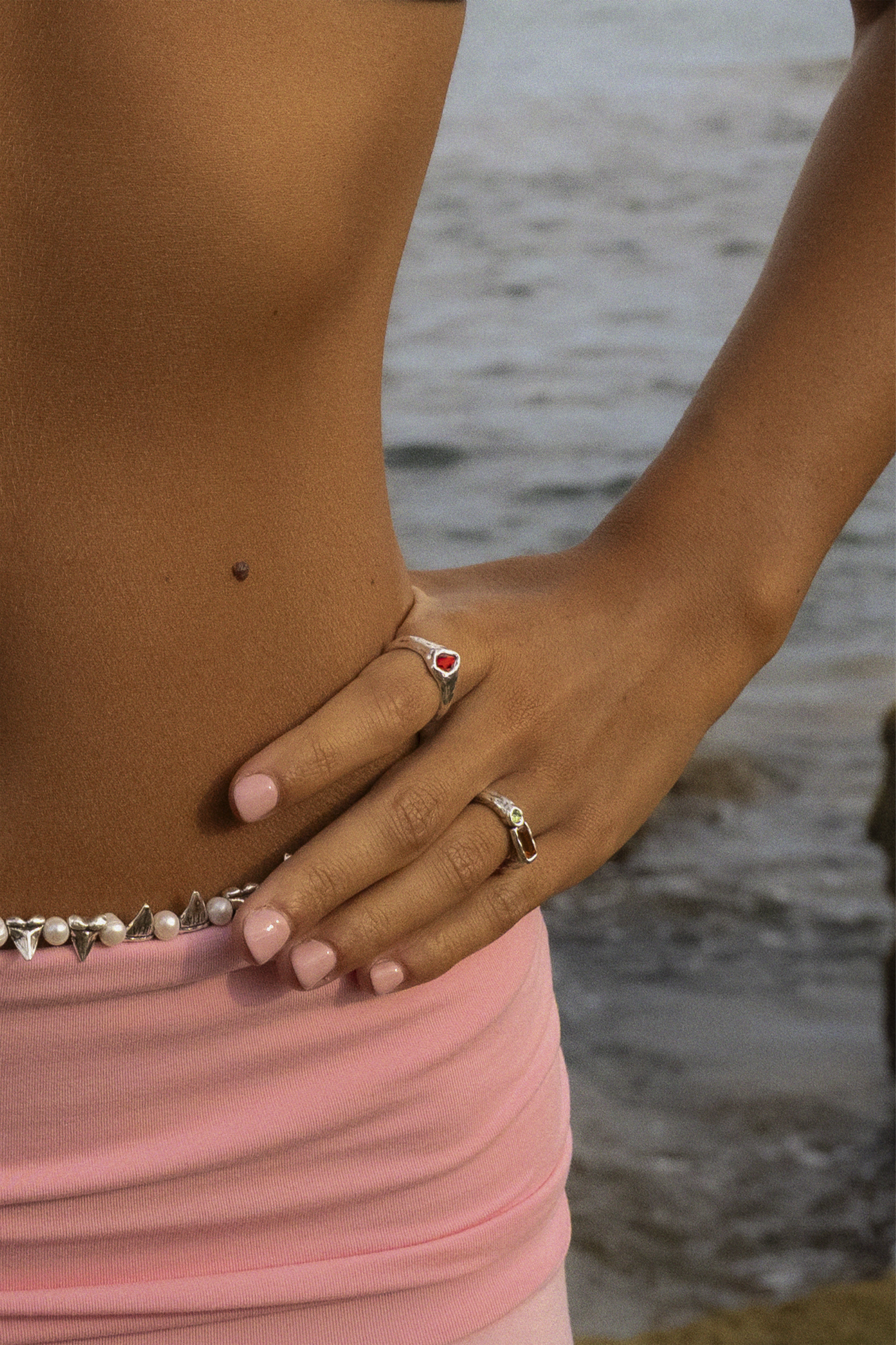 CAS DEIÀ ISLA RING AMBER, handcrafted silver ring
