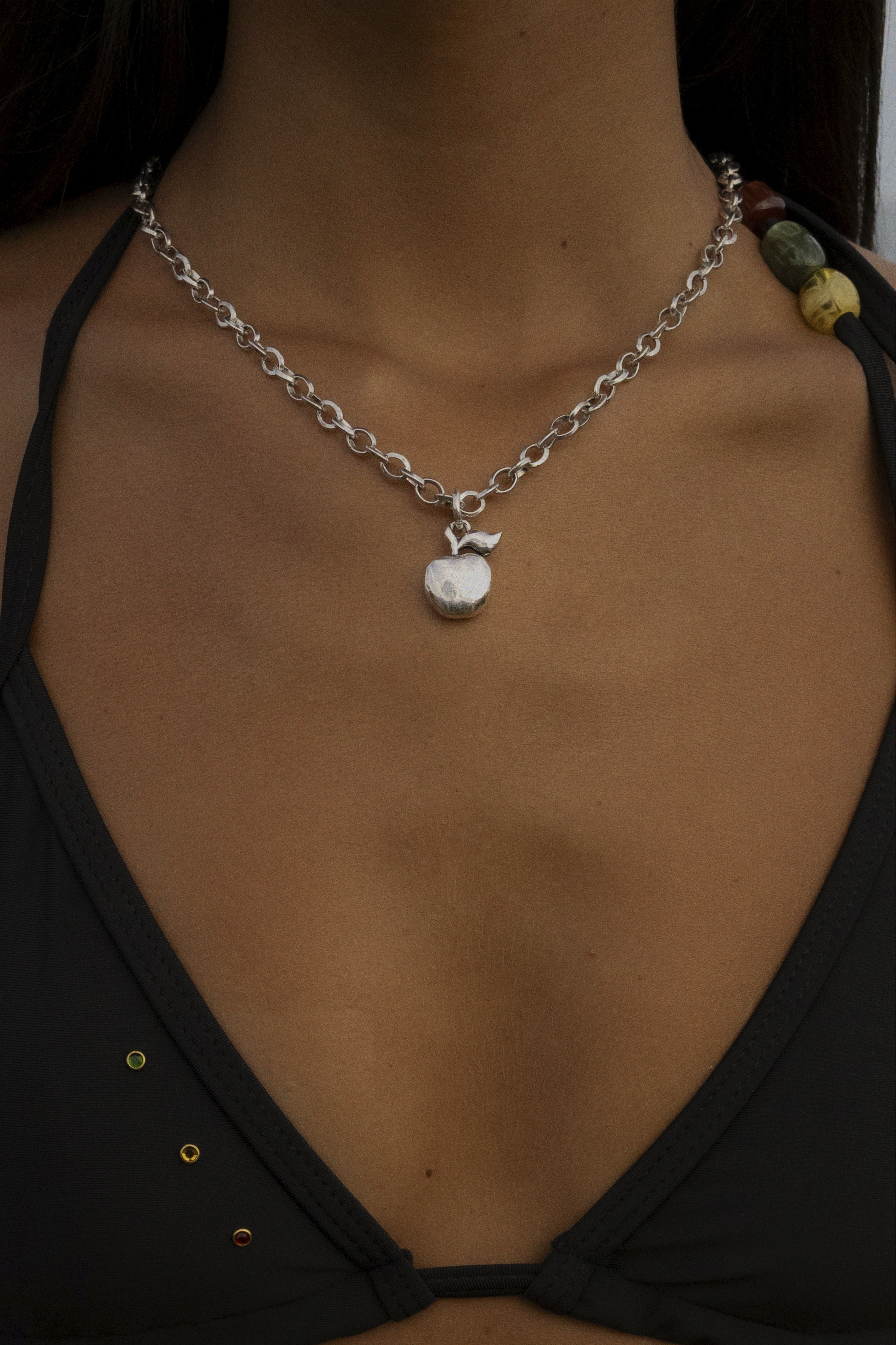 CAS DEIÀ GOLDEN NECKLACE, handcrafted silver necklace
