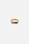 2 BAGUETTE RING PINK & BLUE
