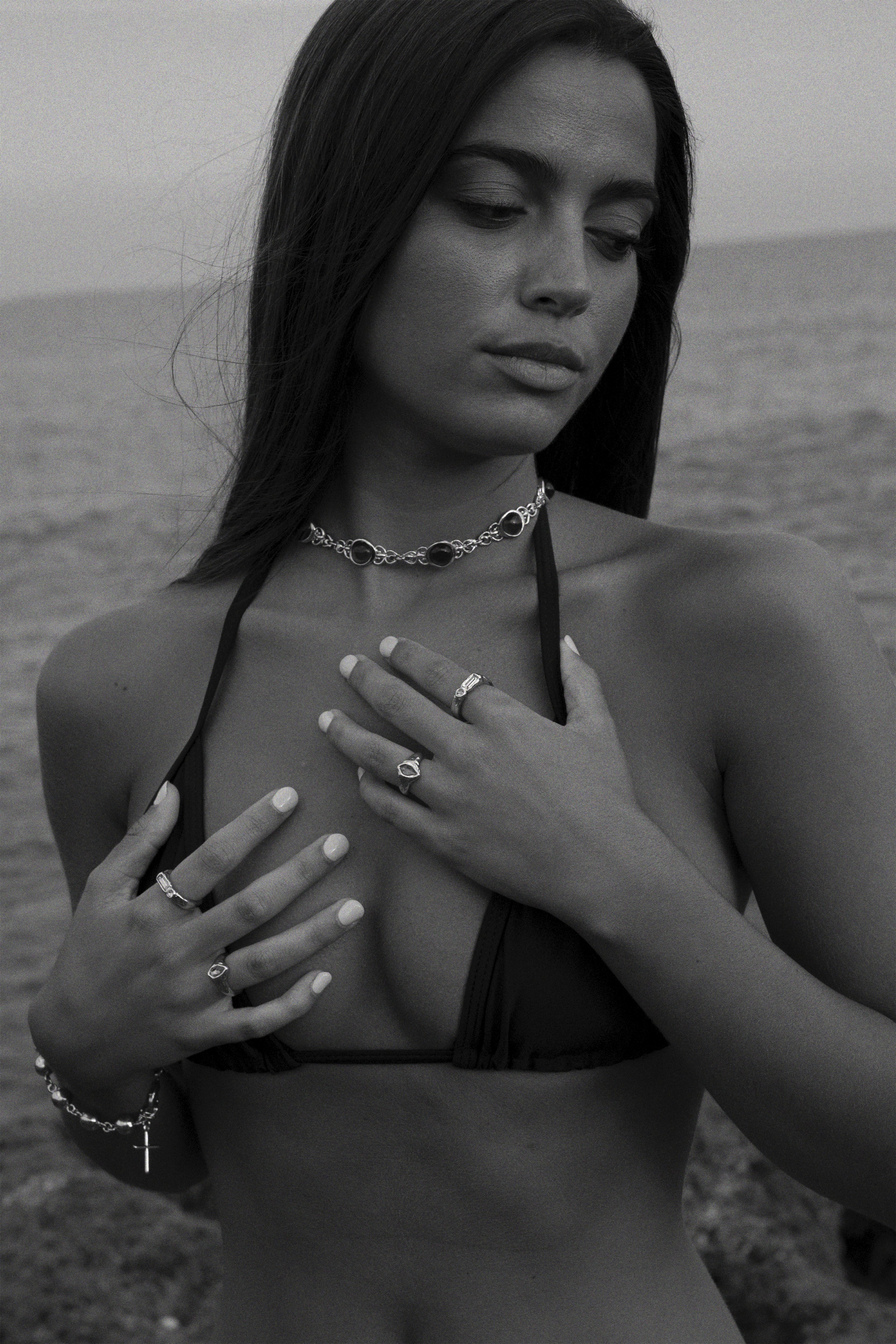 CAS DEIÀ ISLA RING OLIVE GREEN, handcrafted silver ring