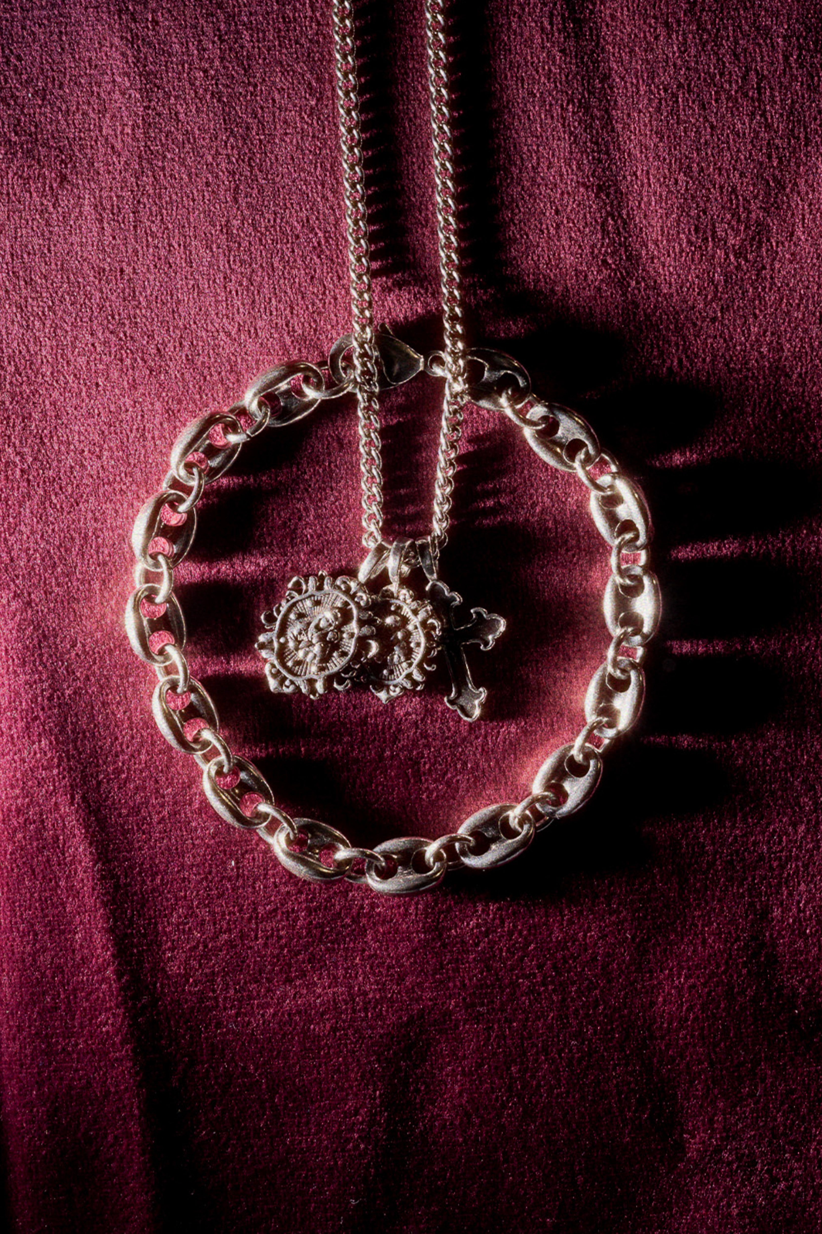 Silver chain necklace, minimalistic 925 jewelry. Anaga Bracelet — Silver, handcrafted in Spain