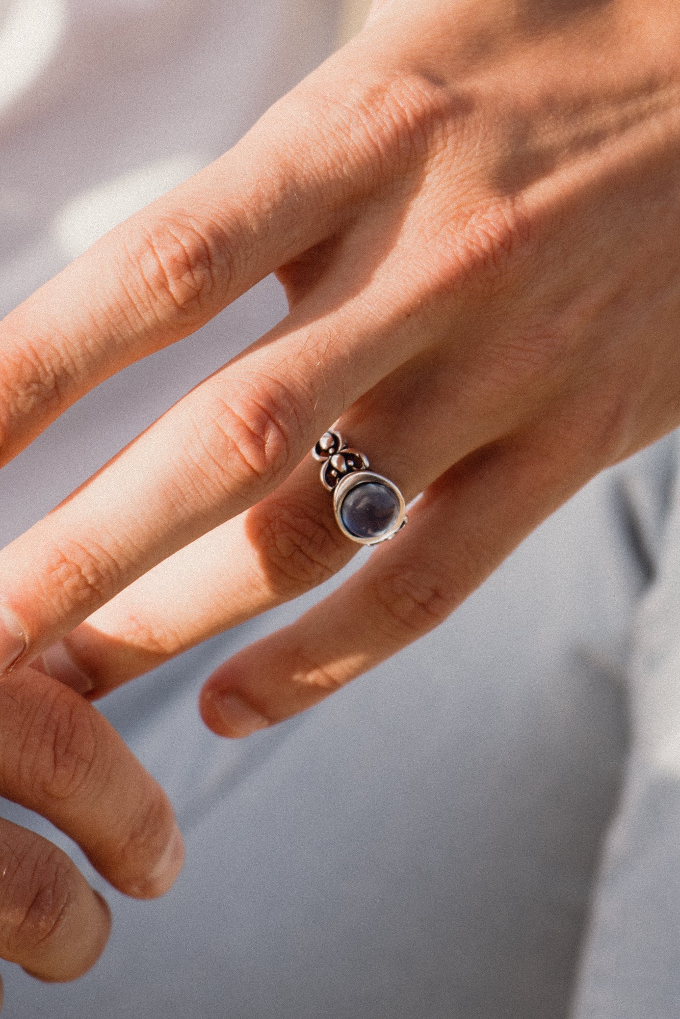 Azul Poniente Ring — Silver, handcrafted in Spain