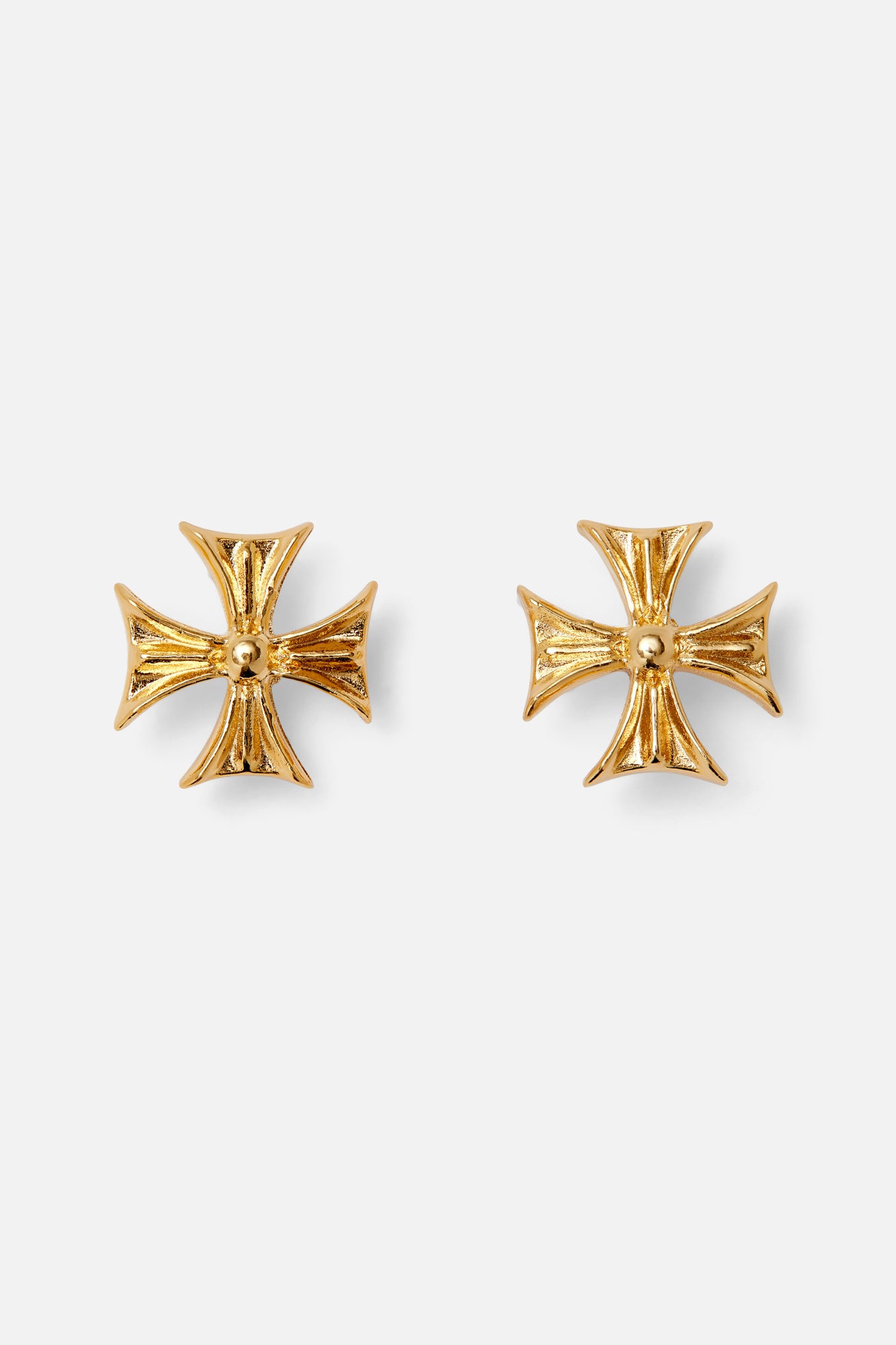 Cross Earrings — Gold, handcrafted in Spain