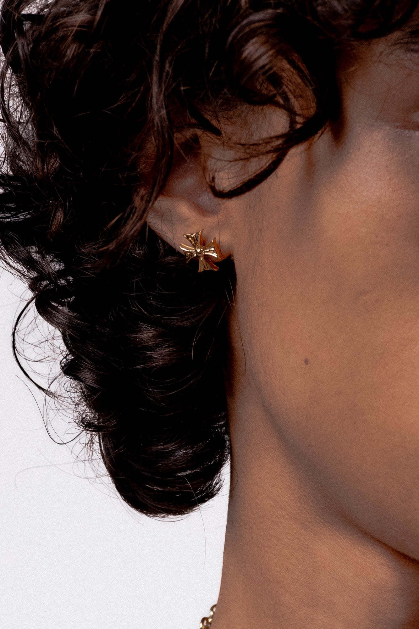 Cross Earrings — Gold, handcrafted in Spain