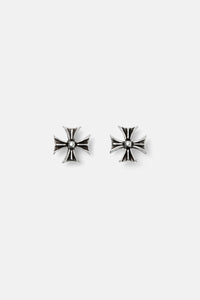 Cross Earrings — Silver, handcrafted in Spain