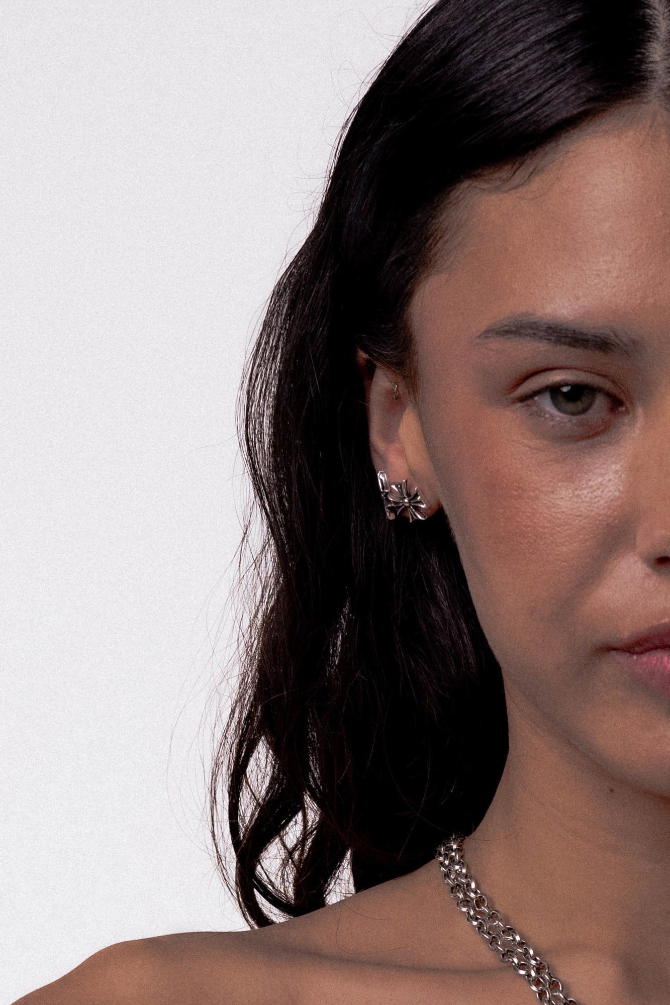 Cross Earrings — Silver, handcrafted in Spain