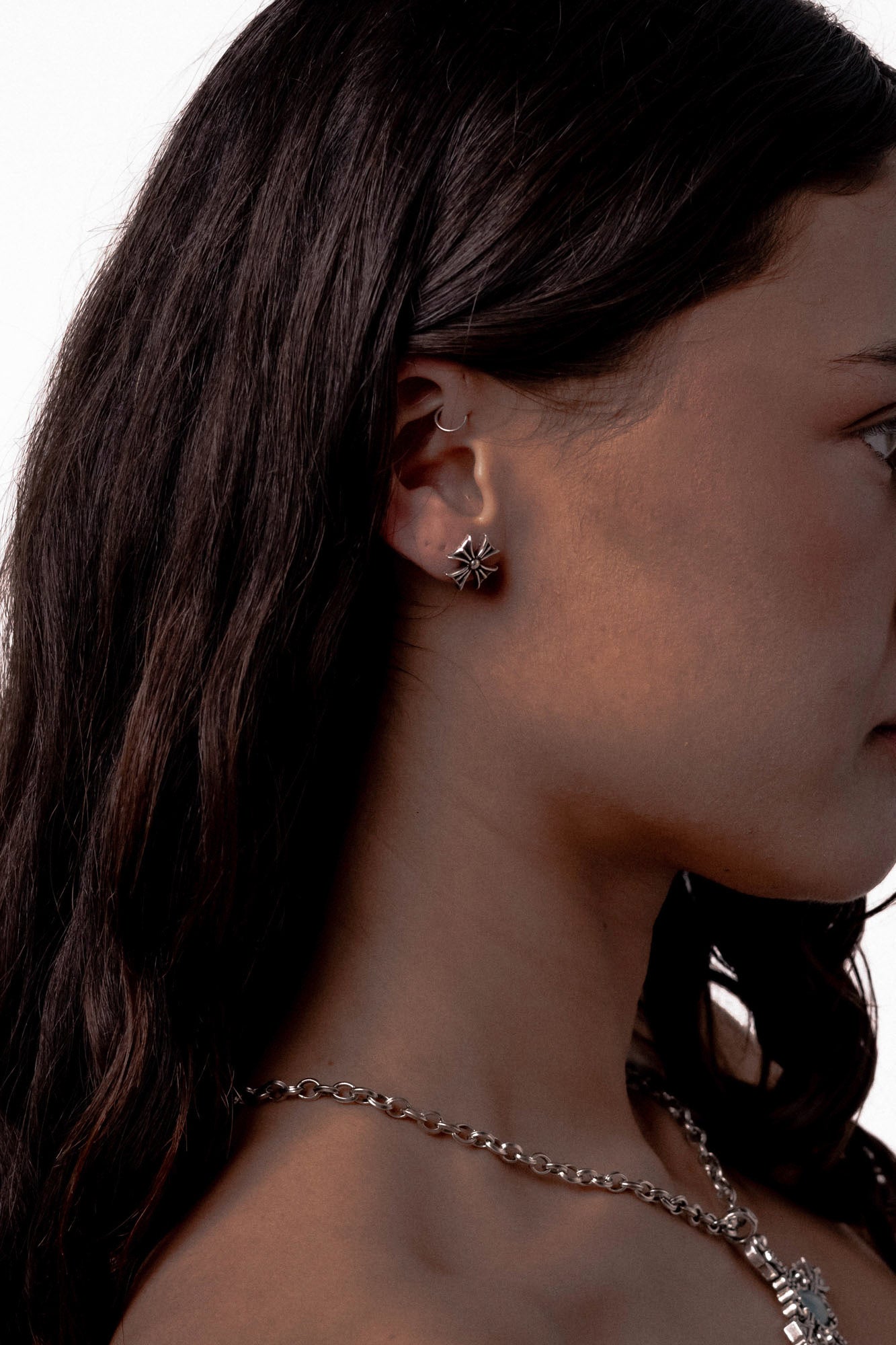 Cross Earrings — Silver, handcrafted in Spain