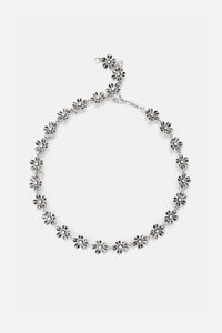 Les Fleurs Necklace Aged — Silver, handcrafted in Spain