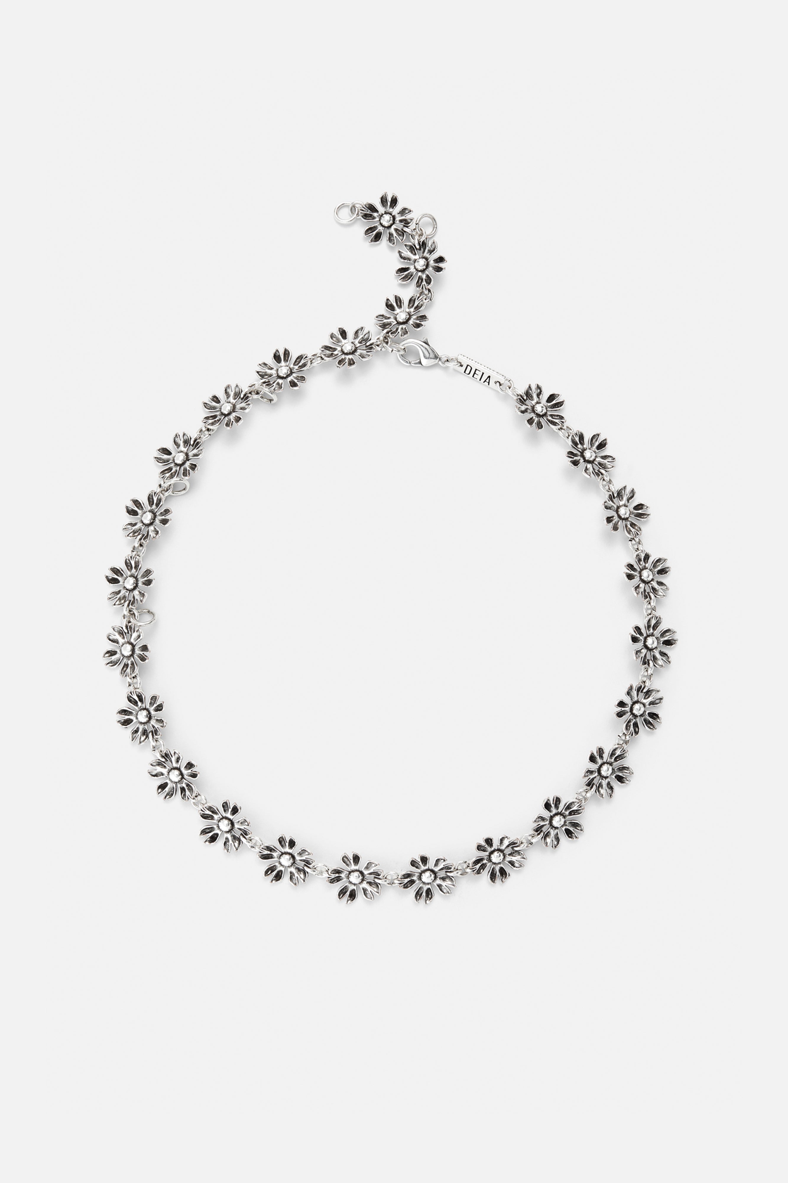 Les Fleurs Necklace Aged — Silver, handcrafted in Spain
