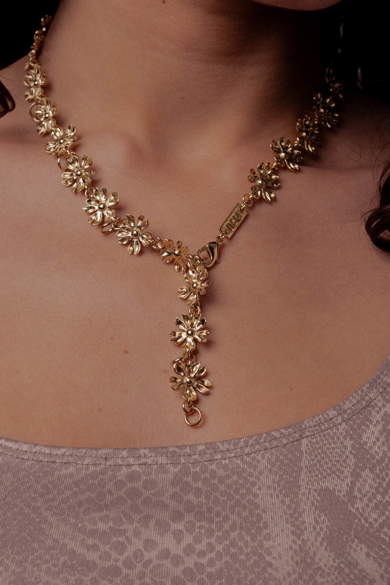 Les Fleurs Necklace — Gold, handcrafted in Spain