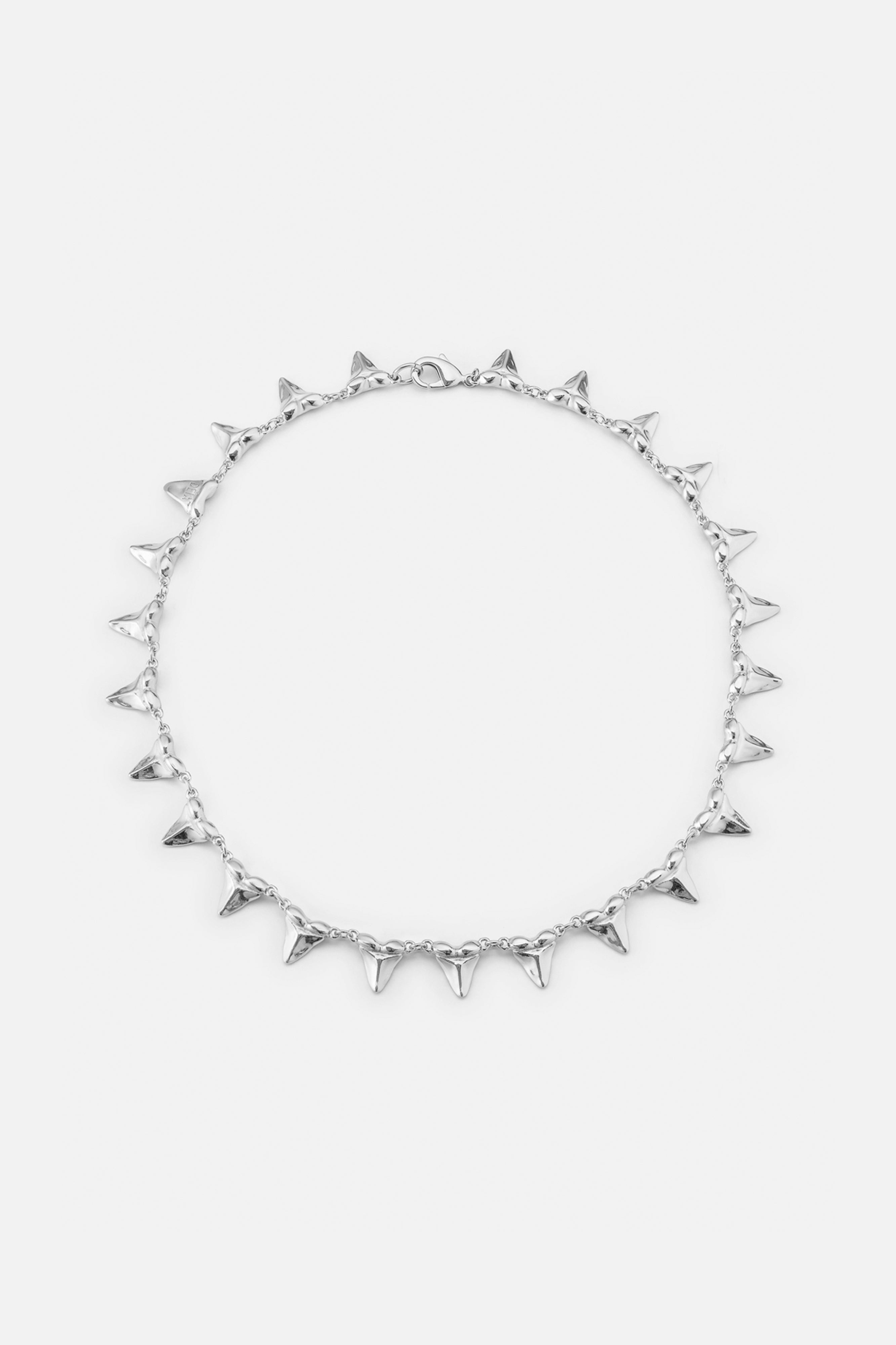 MAKO Silver Necklace — 925 silver shark tooth pendant, handcrafted in Spain