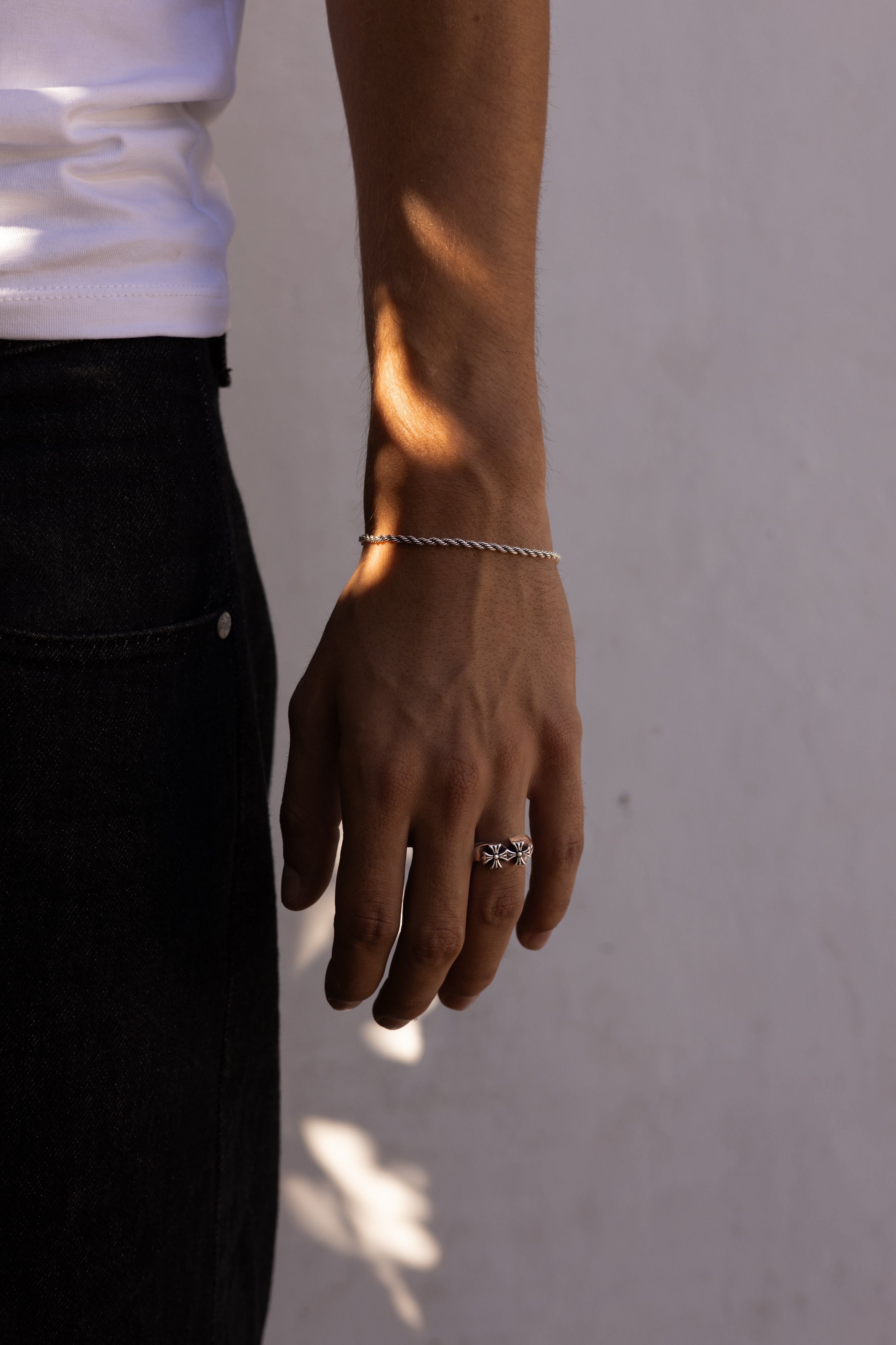 Rope Bracelet — Silver, handcrafted in Spain