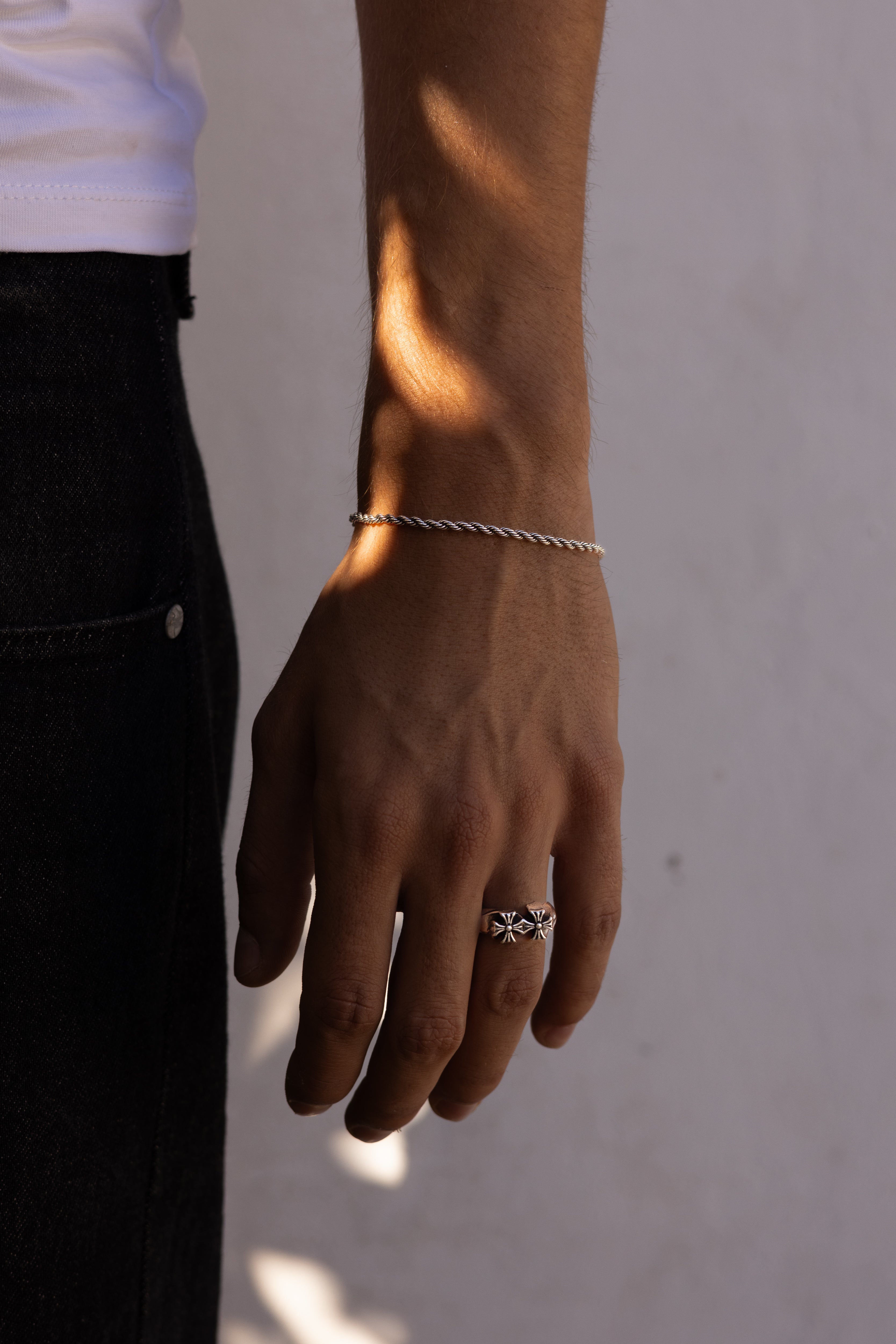 Rope Bracelet — Silver, handcrafted in Spain
