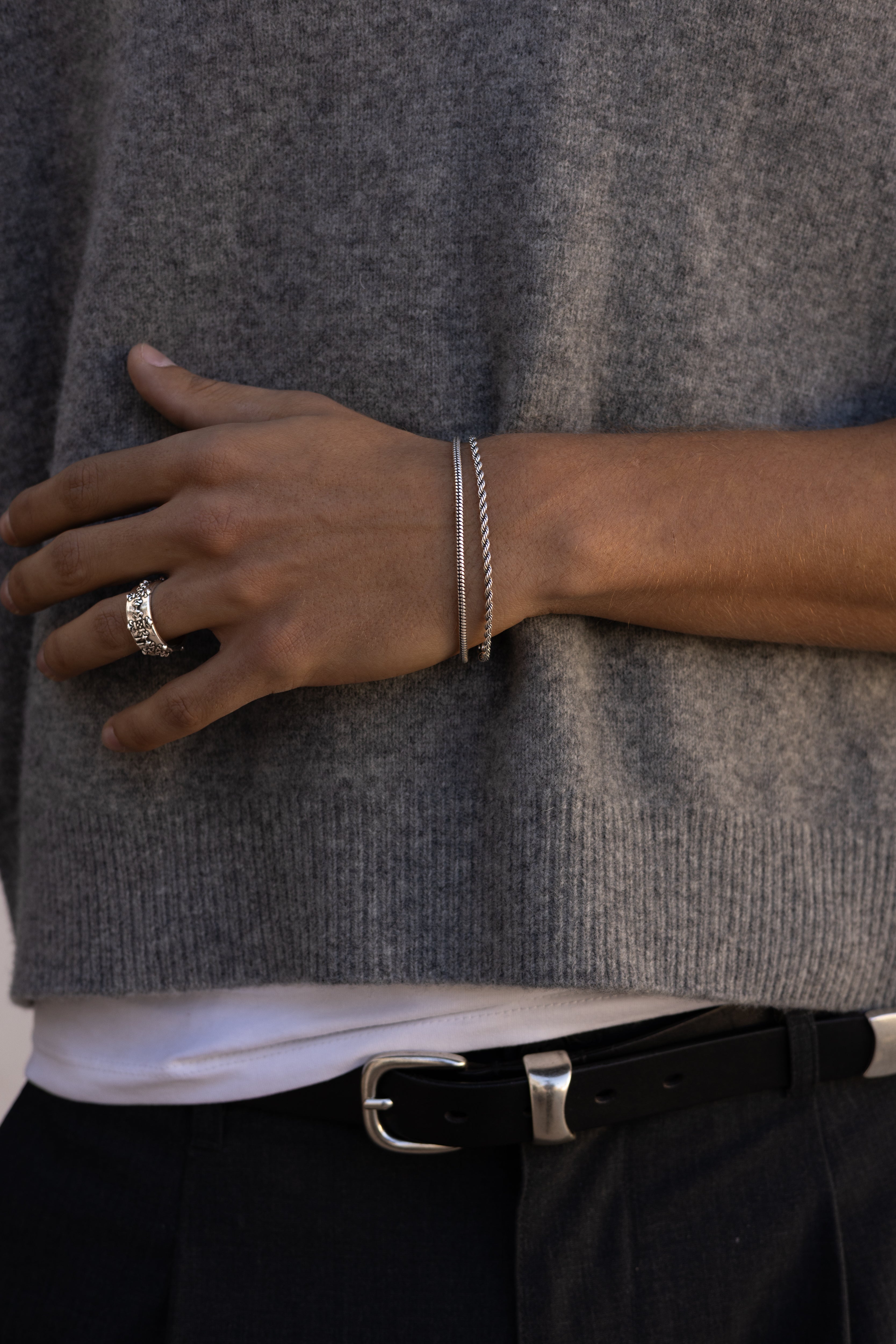 Rope Bracelet — Silver, handcrafted in Spain