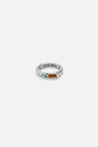 CAS DEIÀ ISLA RING AMBER, handcrafted silver ring