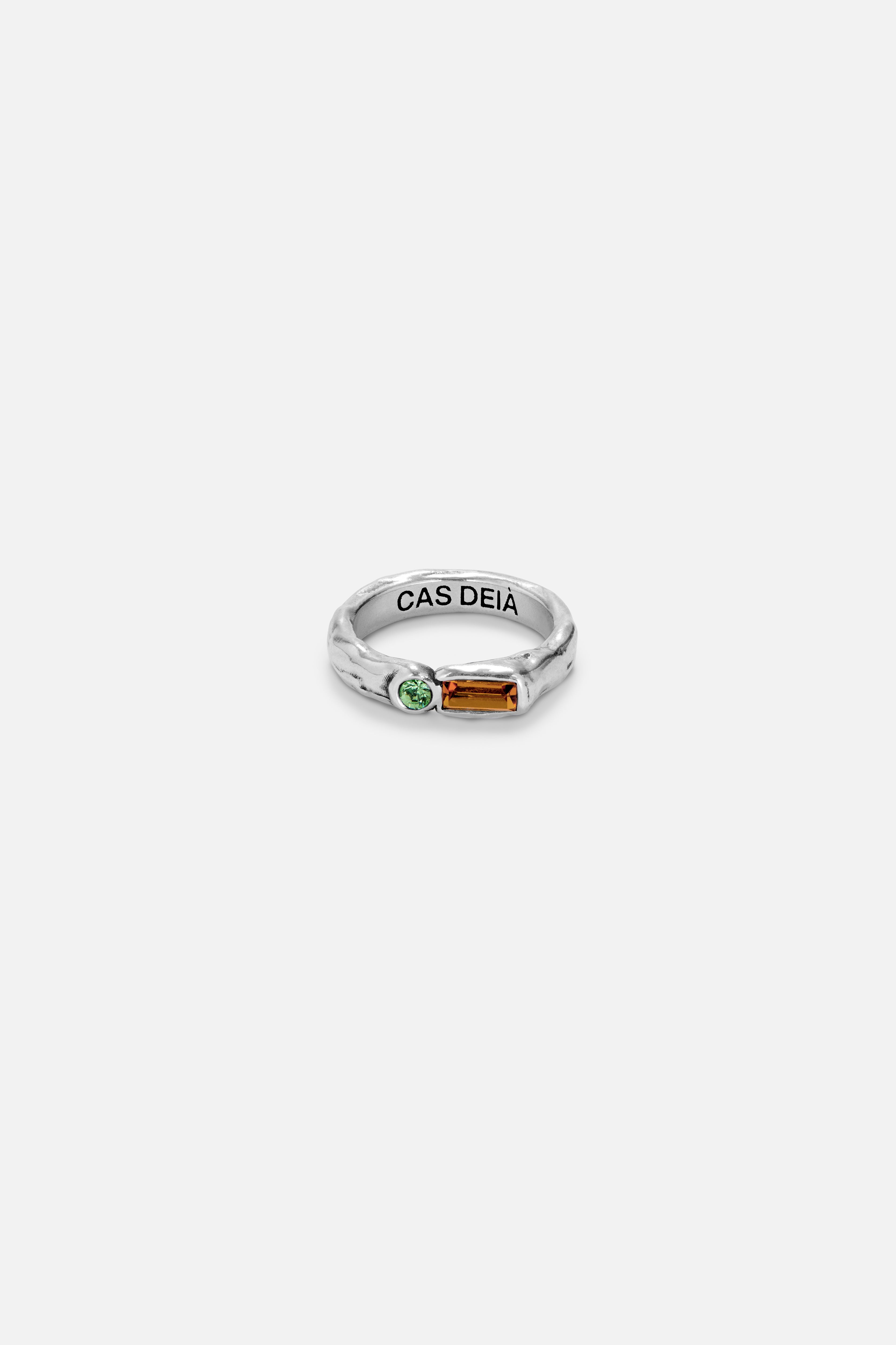 CAS DEIÀ ISLA RING AMBER, handcrafted silver ring