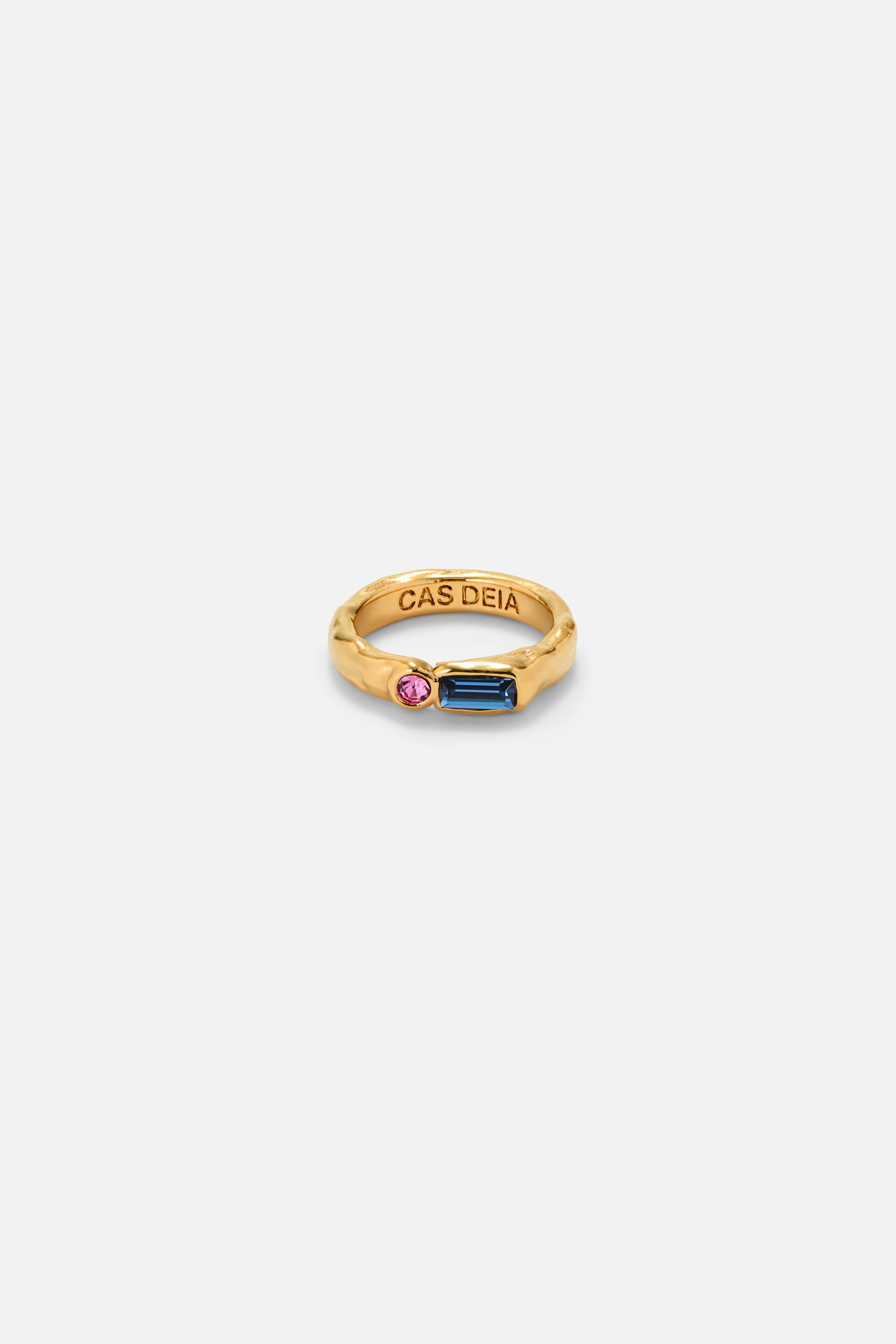 CAS DEIÀ ISLA RING SAPPHIRE BLUE, handcrafted gold ring