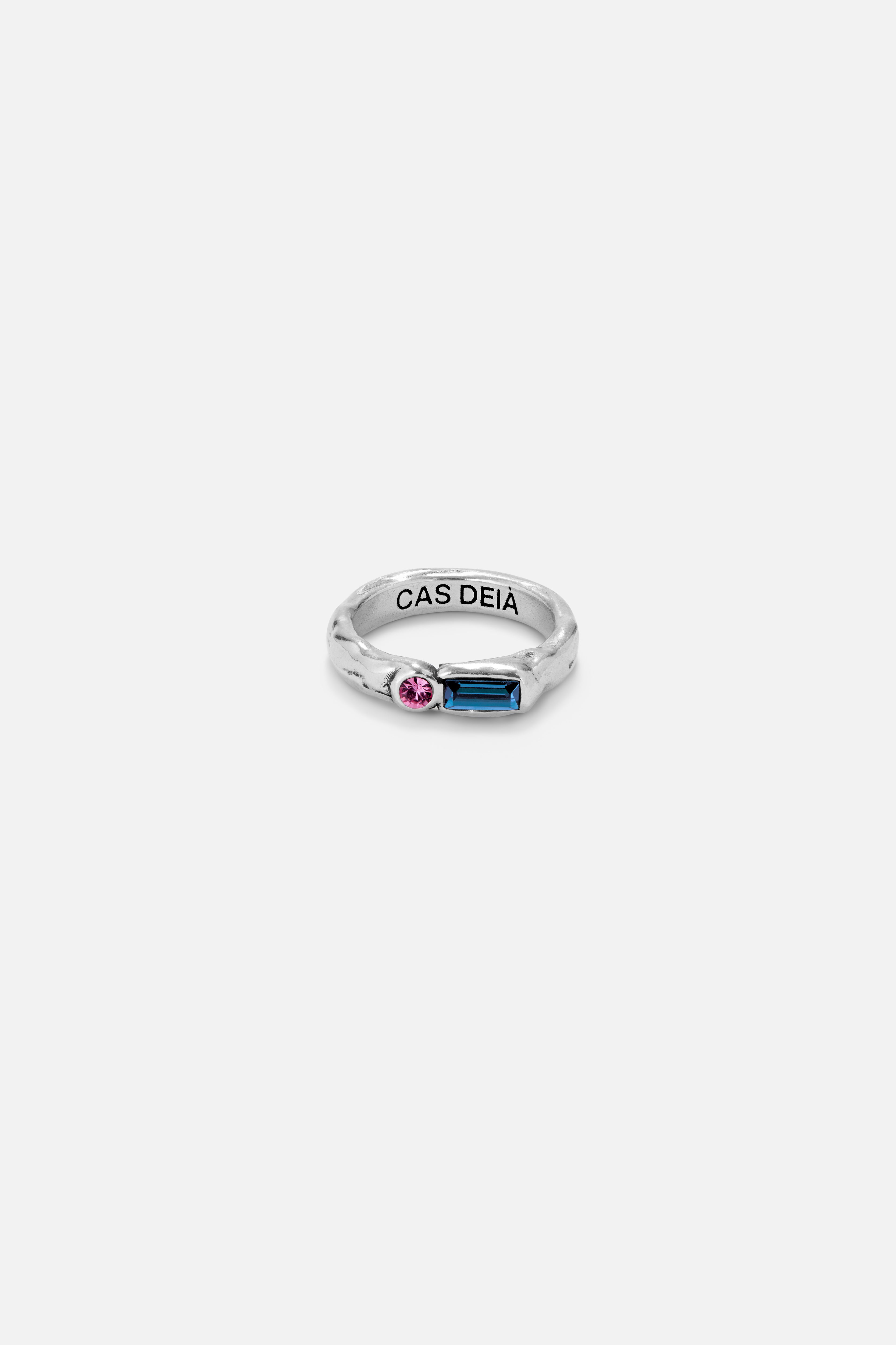 CAS DEIÀ ISLA RING SAPPHIRE BLUE, handcrafted silver ring