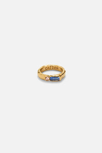CAS DEIÀ ISLA RING SKY BLUE, handcrafted gold ring