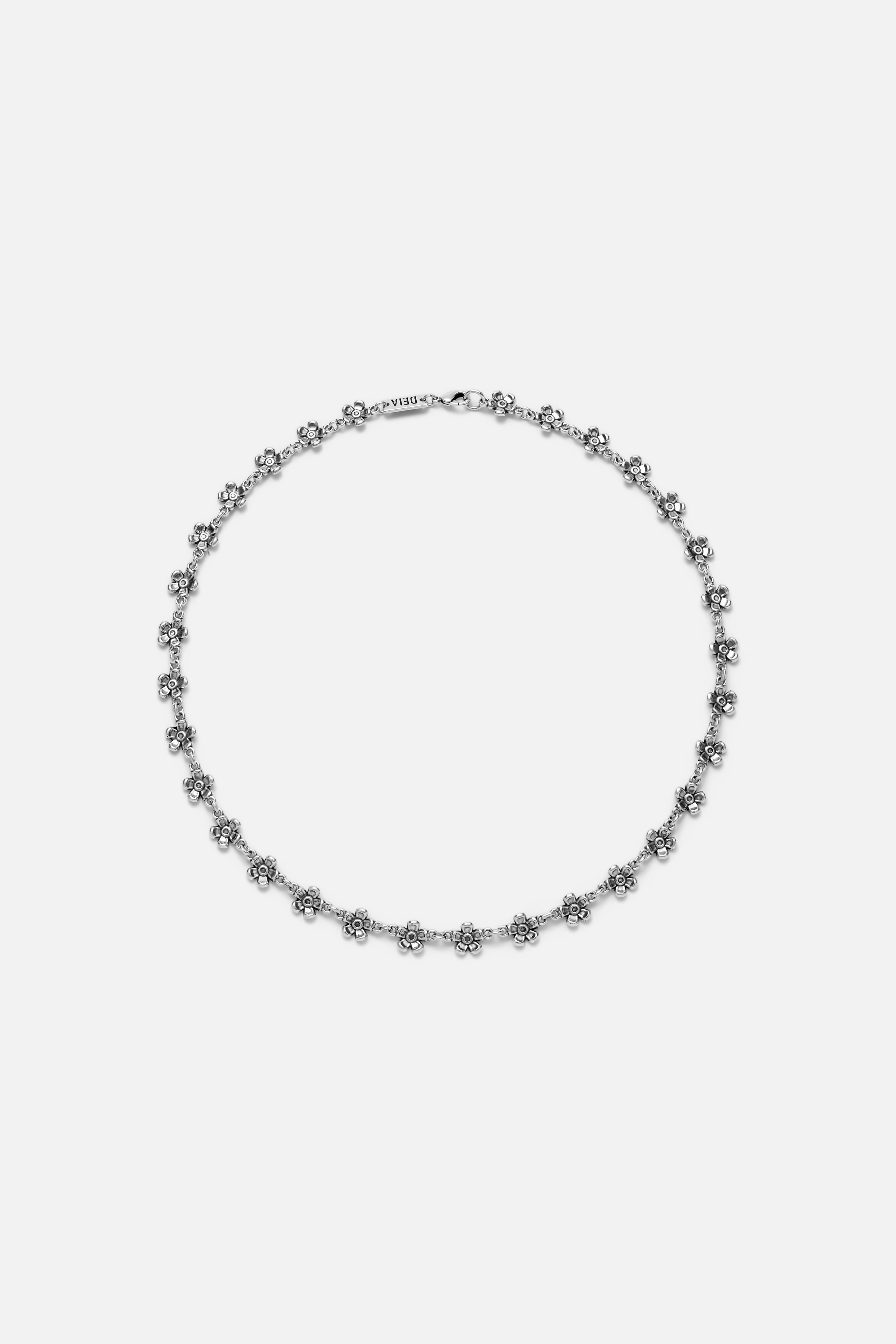 CAS DEIÀ SA FLOR NECKLACE, handcrafted silver necklace