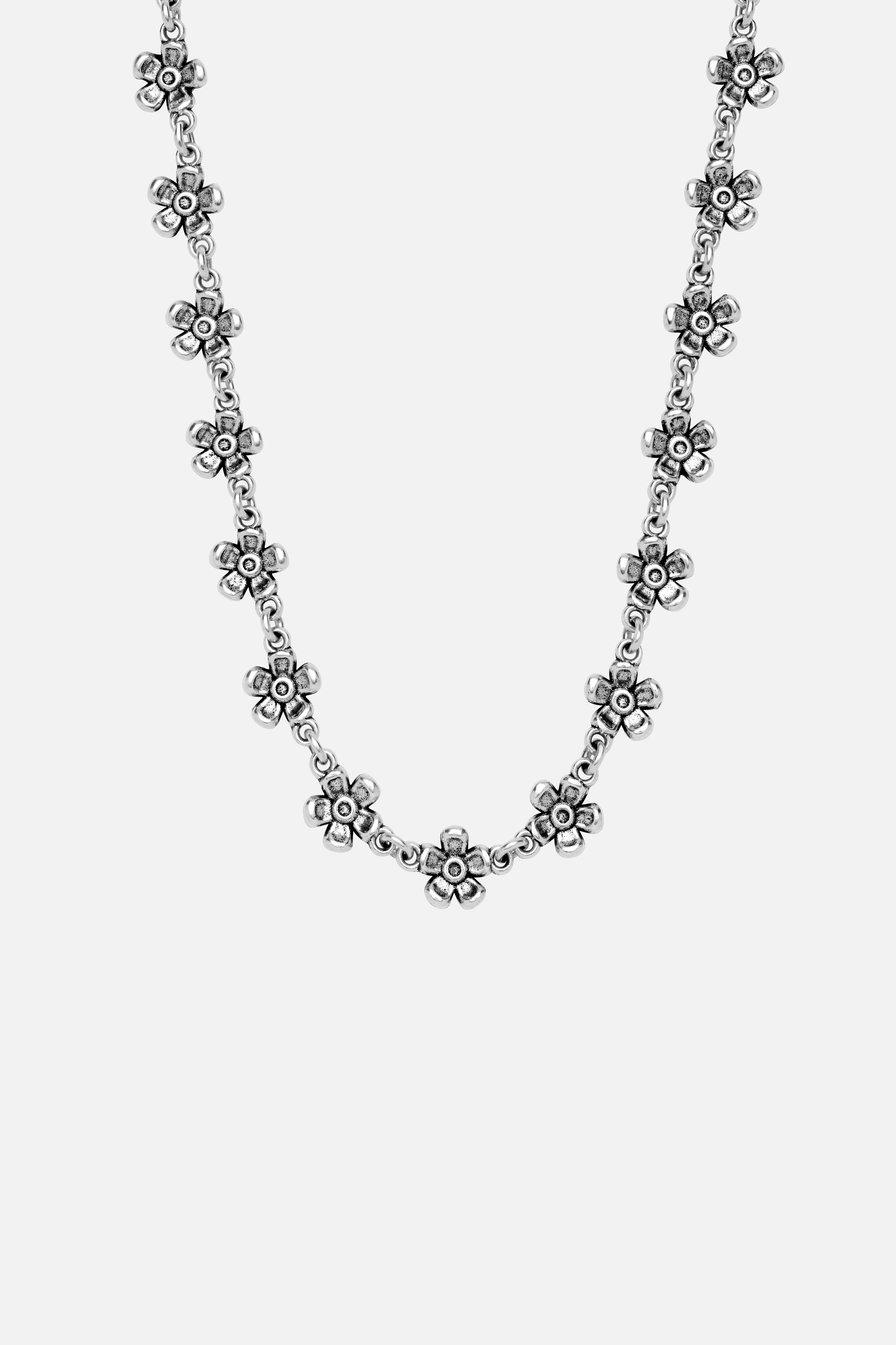 CAS DEIÀ SA FLOR NECKLACE, handcrafted silver necklace
