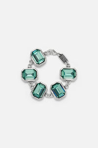 CAS DEIÀ SARDEGNA BRACELET, green stones, handcrafted silver bracelet
