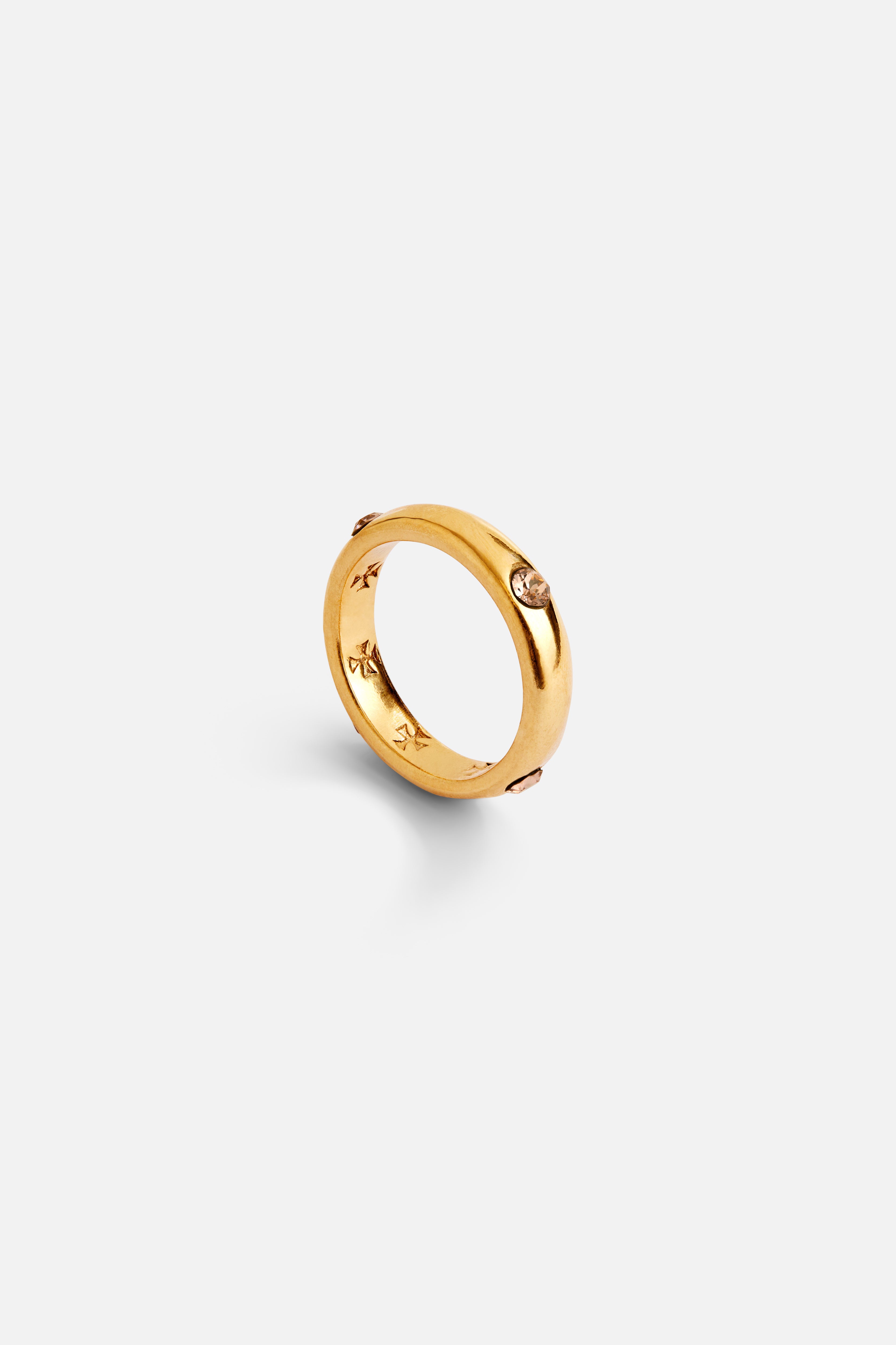 CAS DEIÀ VELA RING LIGHT PEACH, handcrafted gold ring