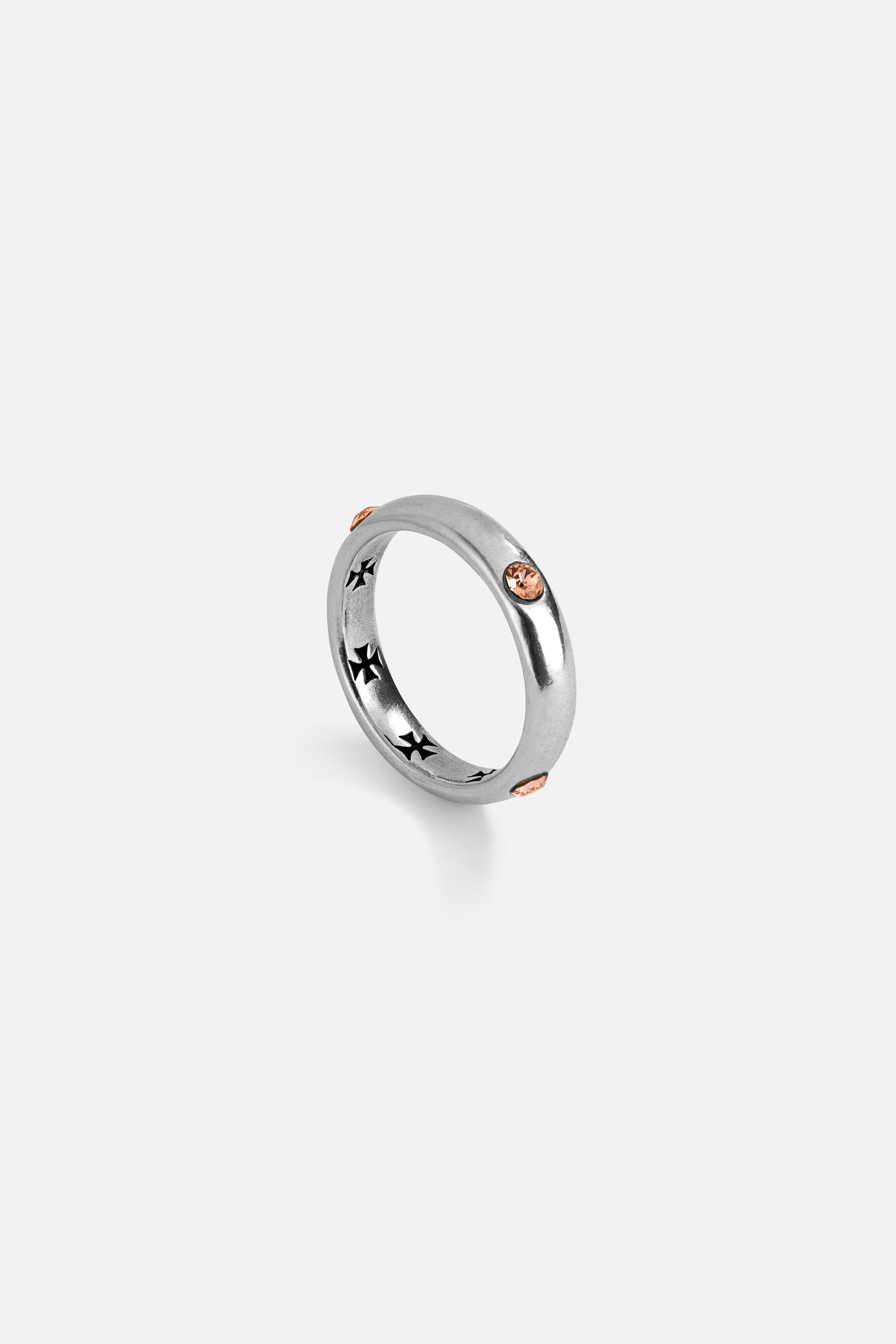 CAS DEIÀ VELA RING LIGHT PEACH, handcrafted silver ring