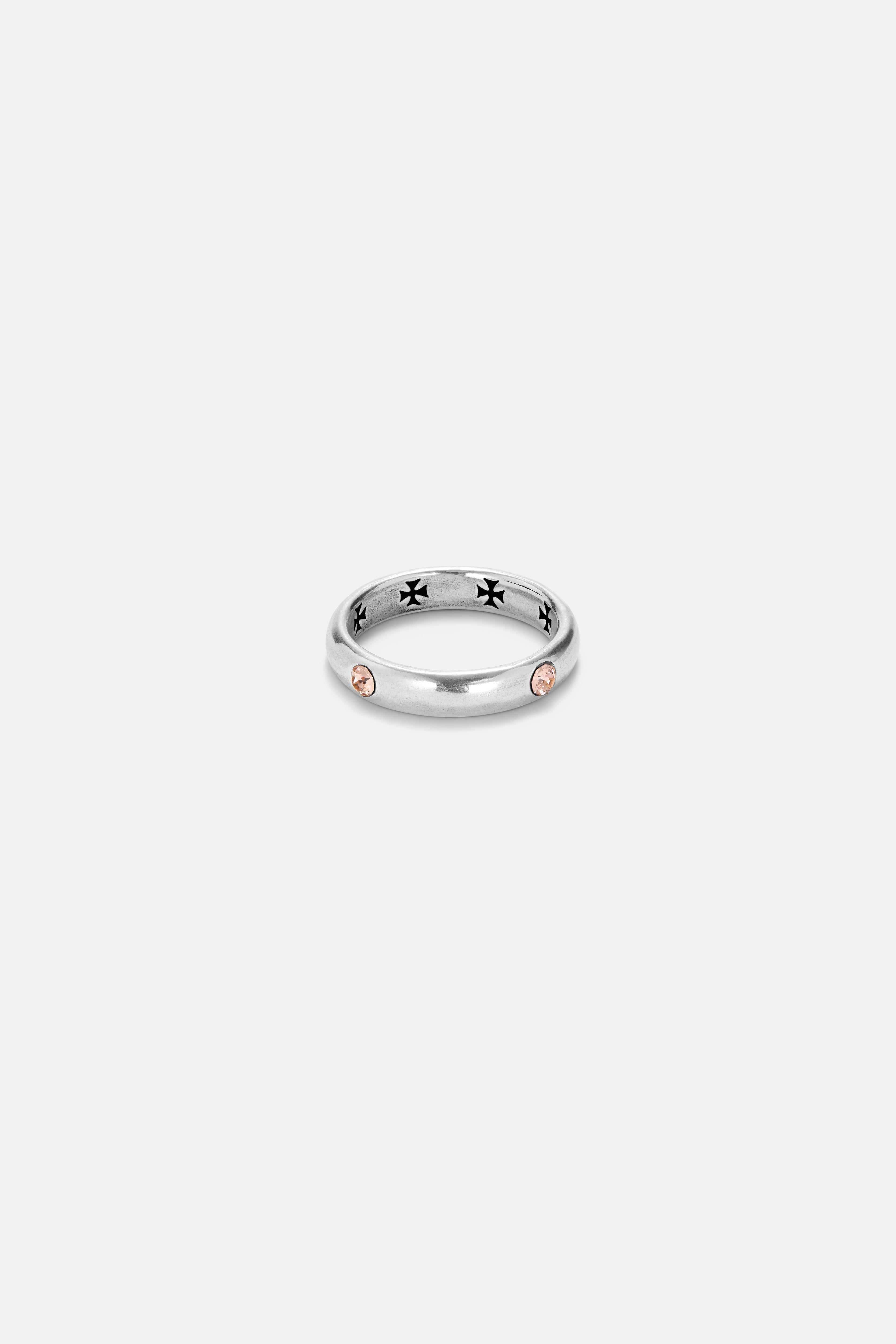 CAS DEIÀ VELA RING LIGHT PEACH, handcrafted silver ring
