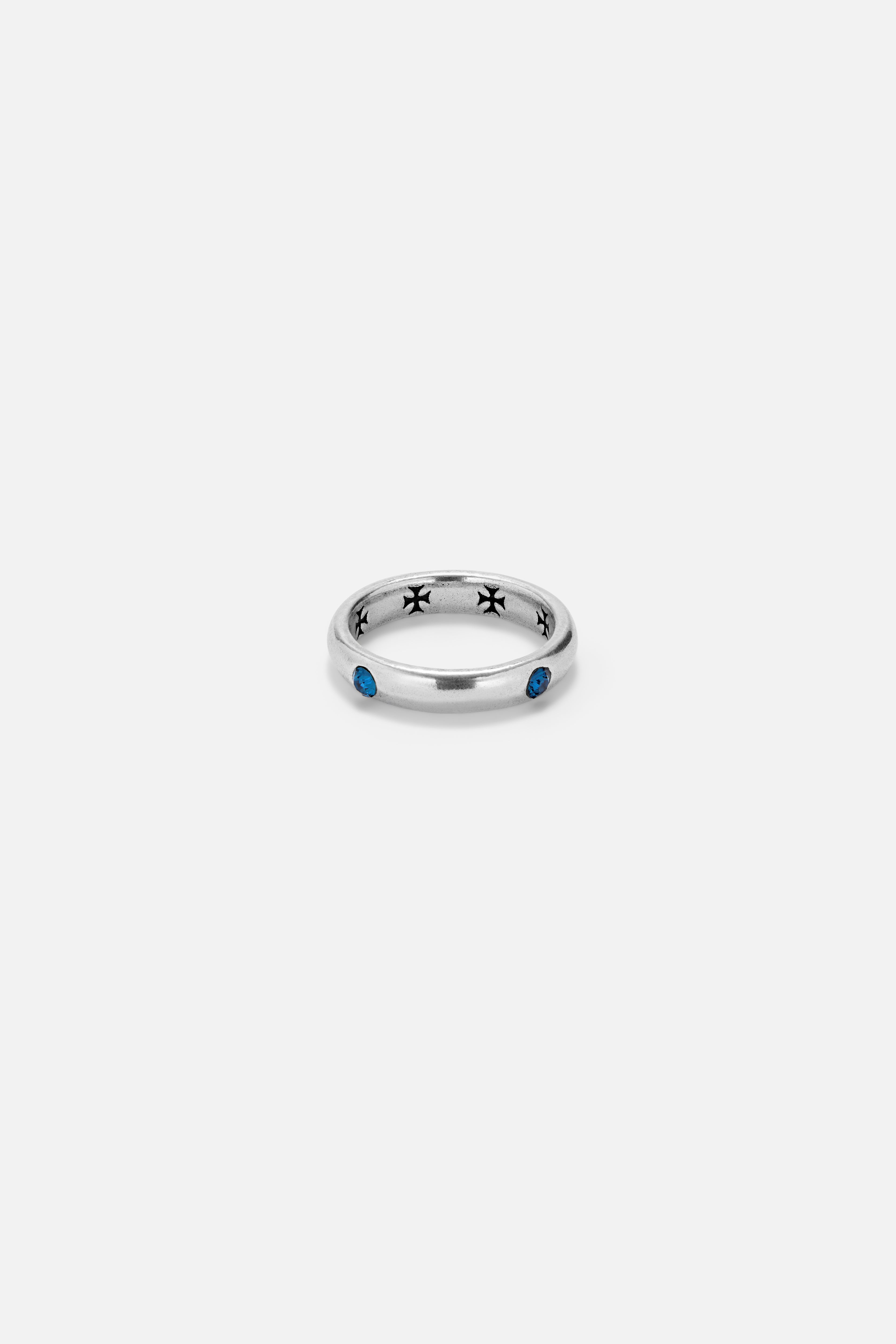 CAS DEIÀ VELA RING SAPPHIRE BLUE, handcrafted silver ring