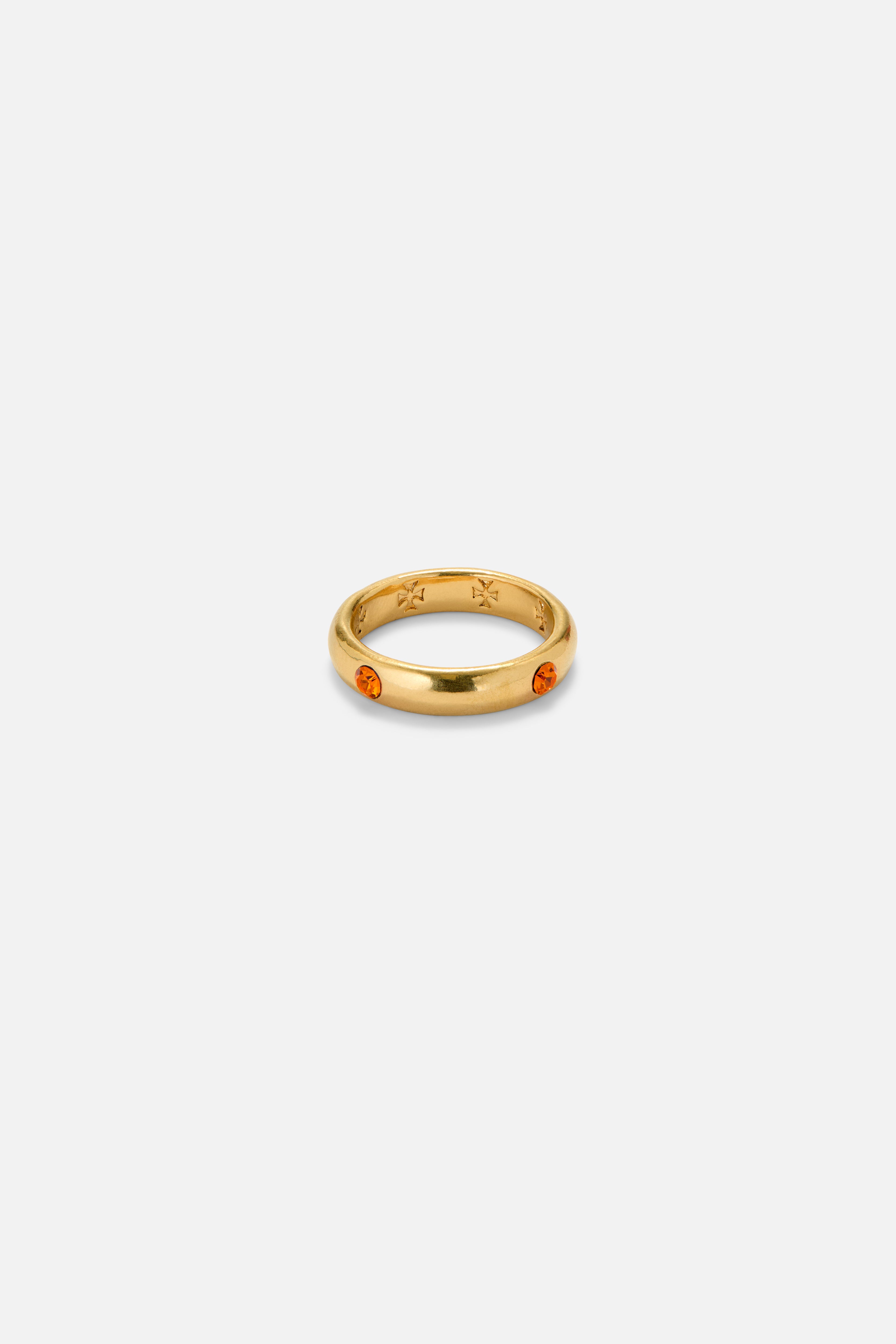 CAS DEIÀ VELA RING SUNSET ORANGE, handcrafted gold ring