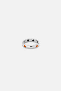 CAS DEIÀ VELA RING SUNSET ORANGE, handcrafted silver ring